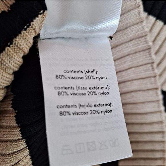 Weworewhat XS Beige and Black Ribbed Cropped Vest - Picture 3 of 8